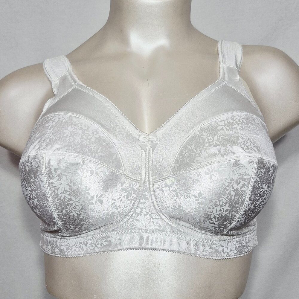 40DD Vintage Lilyette‎ 907 Wireless Full Coverage Minimizer Bra White NWT